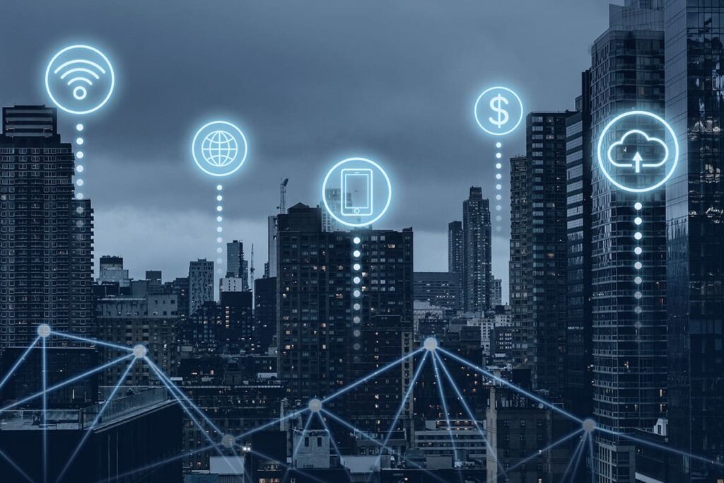 immagine di una città connessa